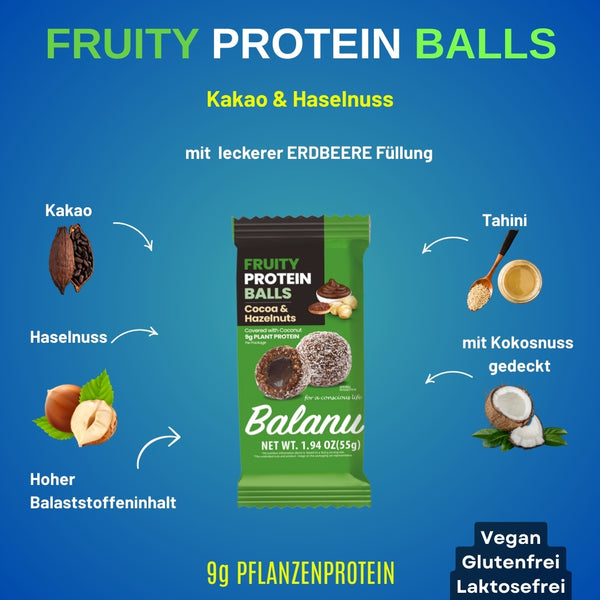 Fruity Protein Balls Kakao & Haselnüsse 55 g x 6