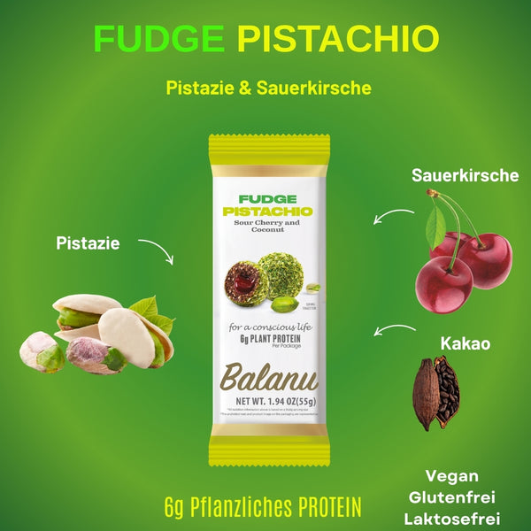Fudge Sauerkirsche und Pistazie Snack 55 Gr x 6