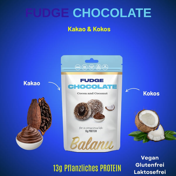 Fudge Schokolade, Kakao und Kokosnuss 110 Gr x 6