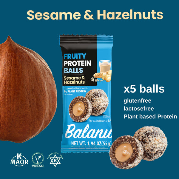 Fruity Protein-Bällchen mit Tahin & Haselnüssen 55 G x 6