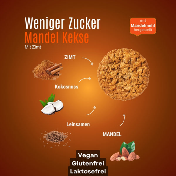 Low Sugar Mandelkekse 50 Gr x 3