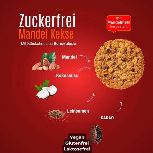 Zero Sugar Mandelkekse 50 Gr x 3