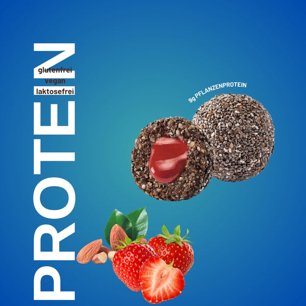Protein Bällchen Erdbeere & Mandeln 55 Gr x 6