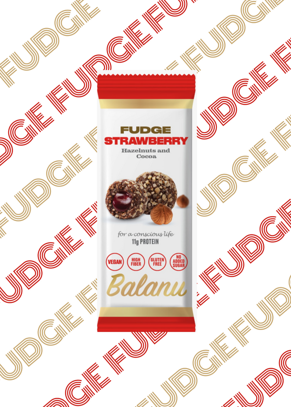 Fudge Erdbeere, Haselnüsse und Kakao 55 Gr x 6