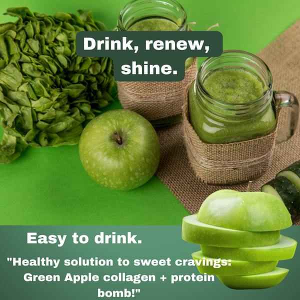 Collagenhaltiges & Grüner Apfel Pulvergetränk 225 Gr