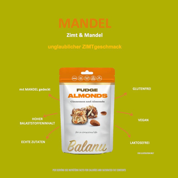 Fudge Mandeln Zimt und Mandeln 100 Gr x 6