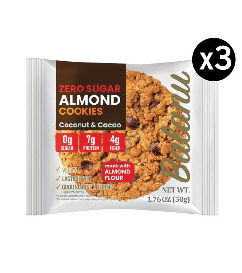 Zero Sugar Mandelkekse 50 Gr x 3