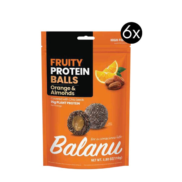 Fruity Protein Bällchen Orange & Mandeln 110 Gr x 6