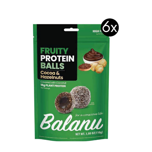 Protein Bällchen Kakao & Haselnüsse 110 Gr x 6