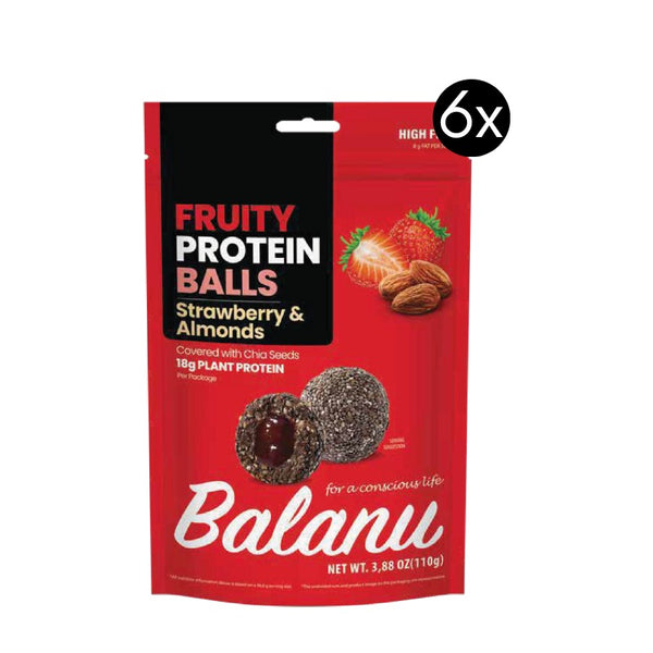 Protein Bällchen Erdbeere & Mandeln 110 Gr x 6