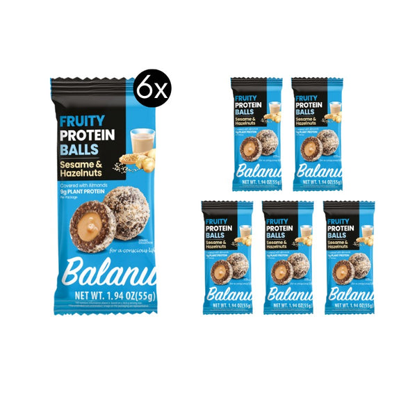Fruity Protein-Bällchen mit Tahin & Haselnüssen 55 G x 6