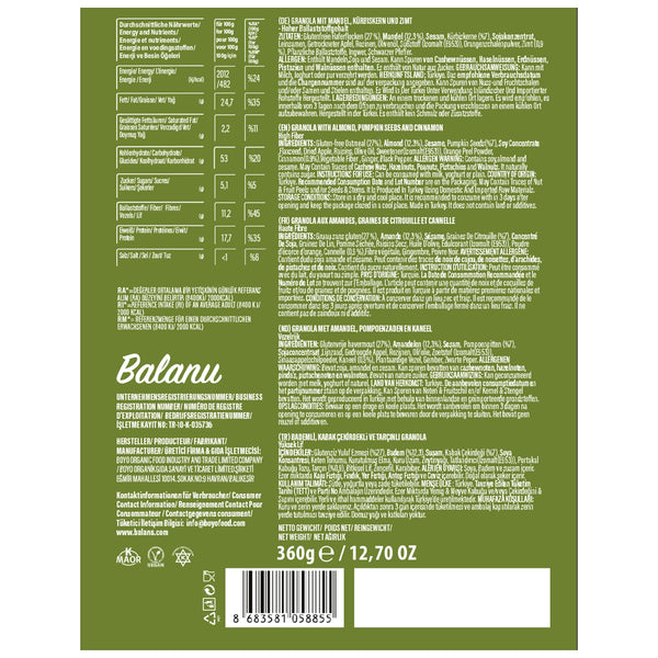 Mandel Granola 360 Gr