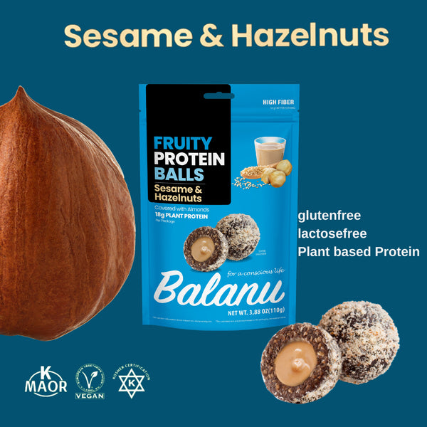 Fruity Protein-Bällchen mit Tahin & Haselnüssen 110 Gr x 6