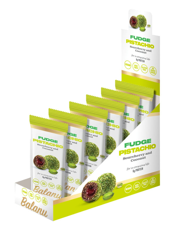 Fudge Sauerkirsche und Pistazie Snack 55 Gr x 6