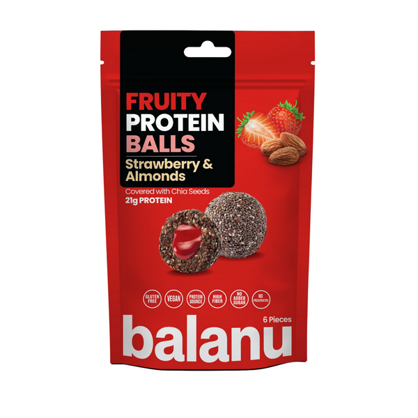 Balanu Fruity Protein Balls Strawberry &amp; Almonds 110 g
