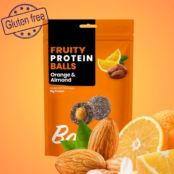 Fruchtige Orangen- & Mandel-Proteinbällchen 110g