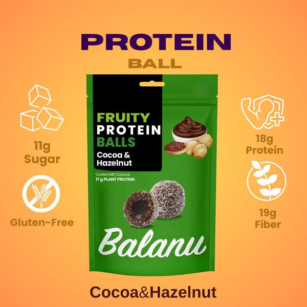 Fruchtige Kakao- & Haselnuss-Proteinbällchen 110g