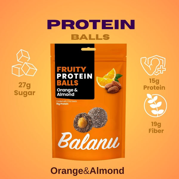 Fruity Protein Balls Orange &amp; Almonds 110 Gr x 6