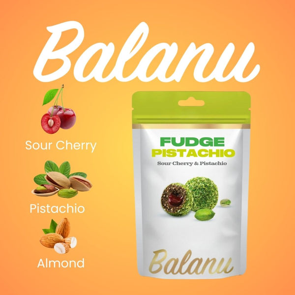 Fudge Sour Cherry and Pistachio Snack 110 Gr x 6 
