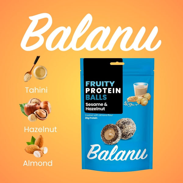 Fruchtige Tahini- & Haselnuss-Proteinbällchen 110g