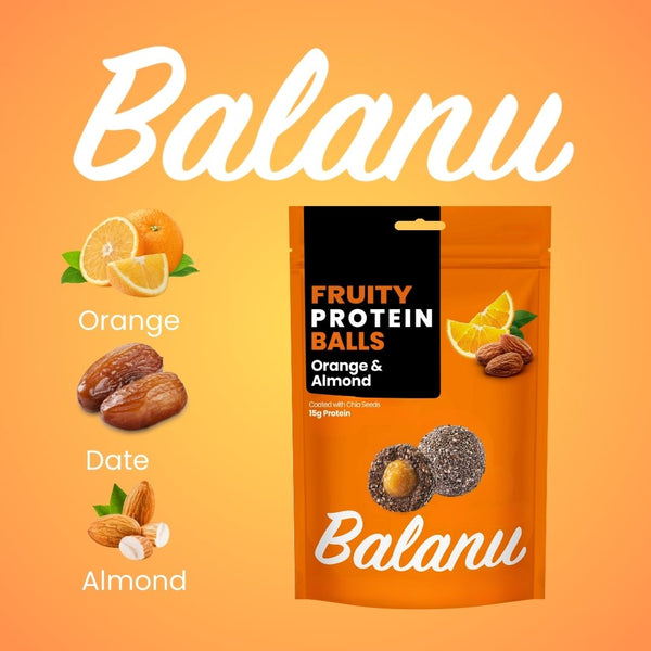 Fruity Protein Balls Orange &amp; Almonds 110 Gr x 6