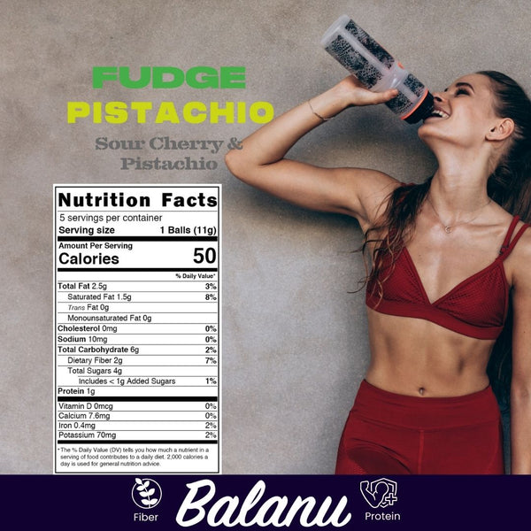 Fudge Sour Cherry and Pistachio Snack 110 Gr x 6 