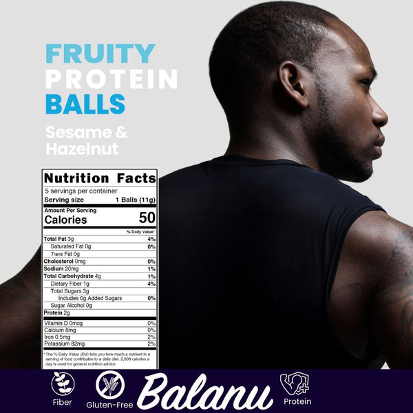 Fruchtige Tahini- & Haselnuss-Proteinbällchen 110g