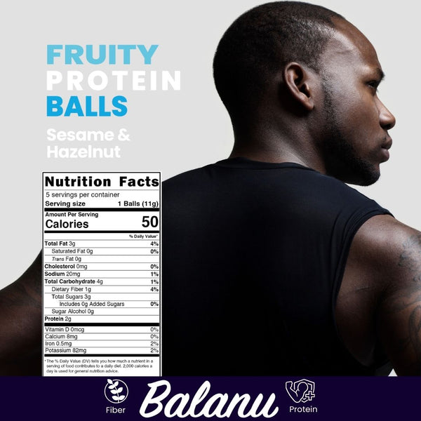 Fruity Protein Balls with Tahini &amp; Hazelnuts 110 Gr x 6