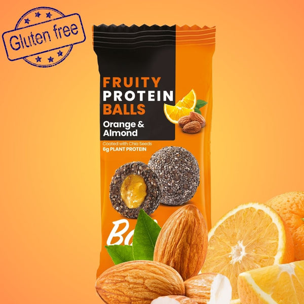 Fruchtige Orangen- & Mandel-Proteinbällchen 55g x6 Stück