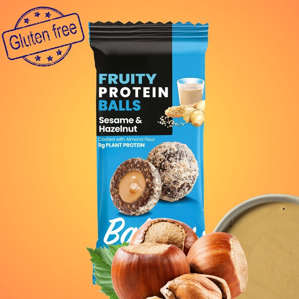 Fruchtige Tahini- & Haselnuss-Proteinbällchen 55g x 6 Stück