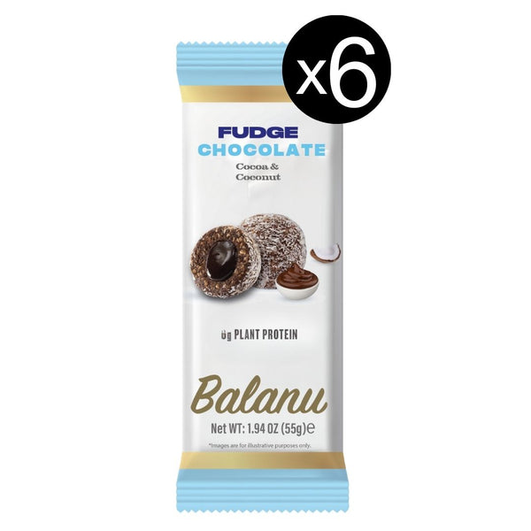 Fudge Chocolate Cocoa and Coconut 55 Gr x 6