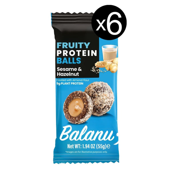 Fruity Protein Balls with Tahini &amp; Hazelnuts 55 G x 6 