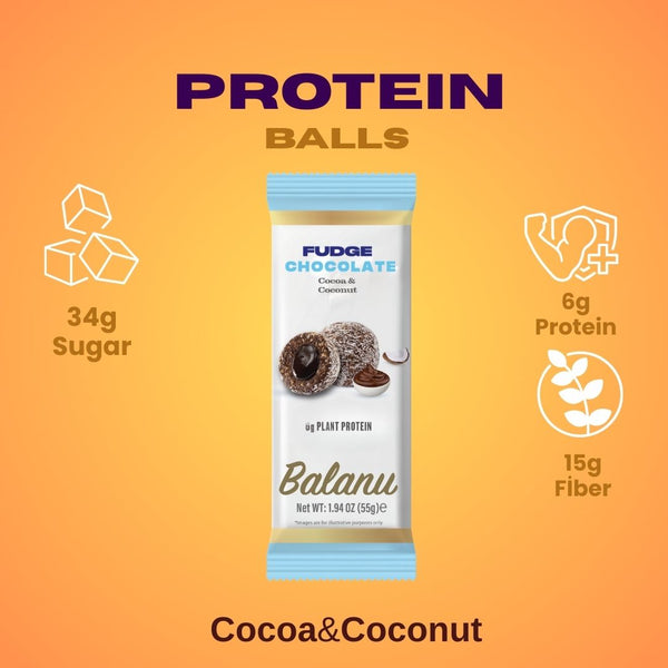 Fudge Chocolate Cocoa and Coconut 55 Gr x 6