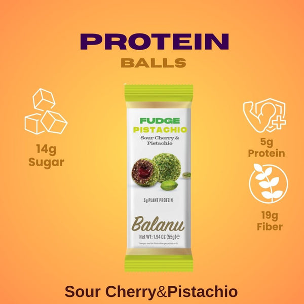 Fudge Sour Cherry and Pistachio Snack 55 Gr x 6