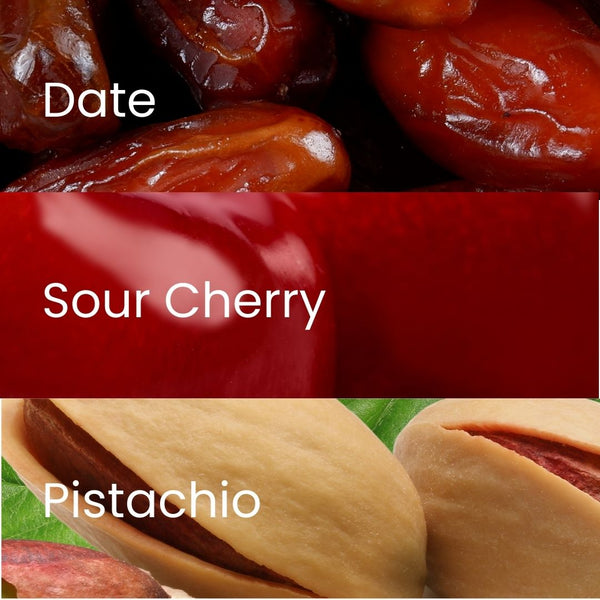 Fudge Sour Cherry and Pistachio Snack 55 Gr x 6