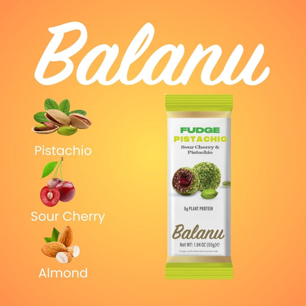 Fudge Sour Cherry and Pistachio Snack 55 Gr x 6