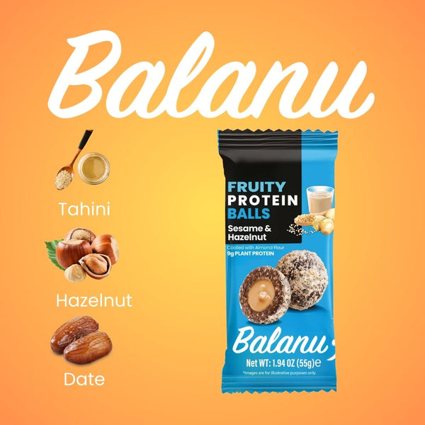 Fruity Protein Balls with Tahini &amp; Hazelnuts 55 G x 6 