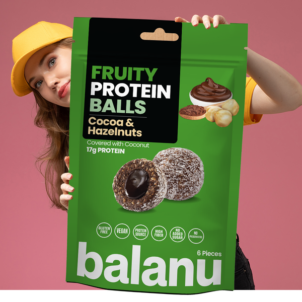 Balanu Fruity Protein Balls Cocoa &amp; Hazelnuts 110g x6