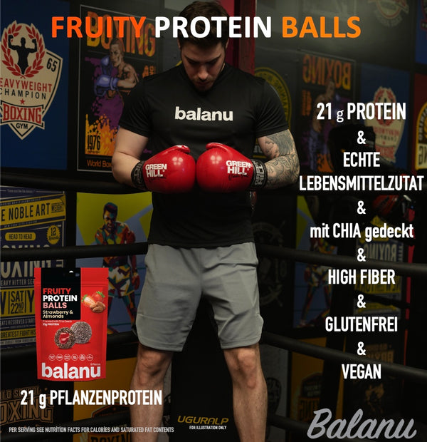 Balanu Fruity Protein Balls Strawberry &amp; Almonds 110g x6