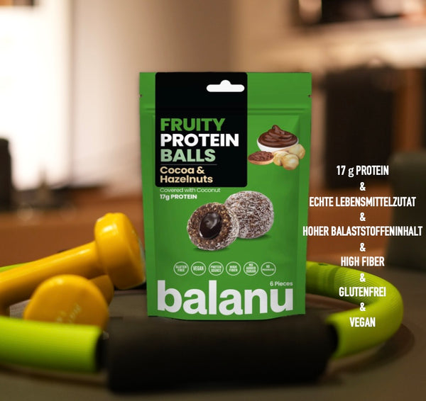 Balanu Fruity Protein Balls Cocoa &amp; Hazelnuts 110g x6