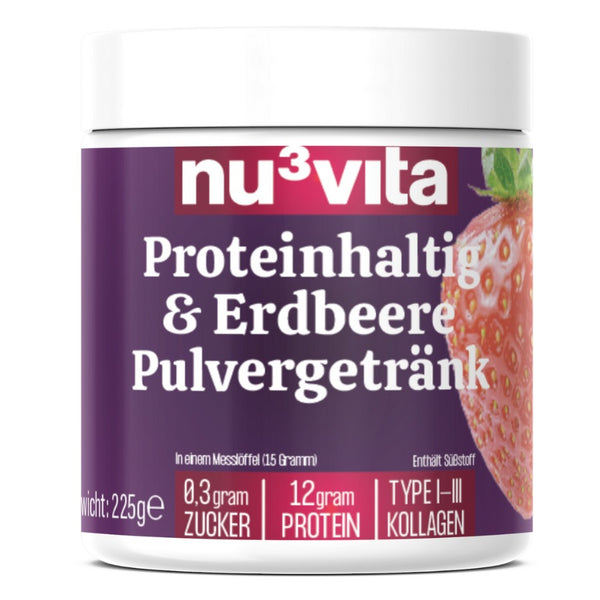 Collagenhaltiges & Erdbeer-Pulvergetränk 225 Gr