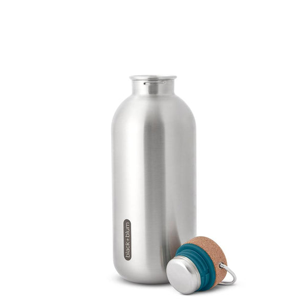 Black And Blum stainless steel drinking bottle with cork closure 600 ML